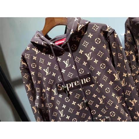 louis vuitton supreme red hoodie price